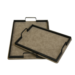 طقم صواني تقديم برونزي (قطعتين)